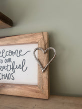 Hammered effect metal heart - available in 2 sizes