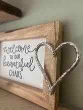 Hammered effect metal heart - available in 2 sizes
