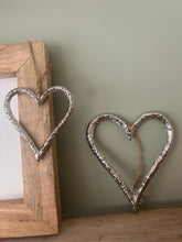 Hammered effect metal heart - available in 2 sizes