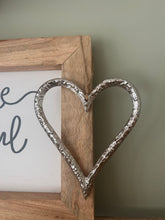 Hammered effect metal heart - available in 2 sizes