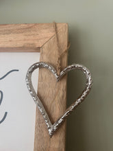 Hammered effect metal heart - available in 2 sizes