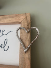 Hammered effect metal heart - available in 2 sizes