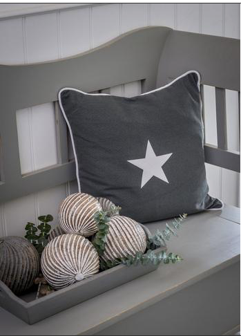 Large Dark Grey Star Cushion