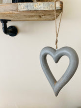 Chubby Wooden Heart - GREY