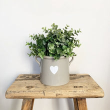 Heart pot with handles - Grey
