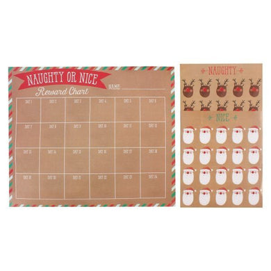 Naughty or nice reward chart