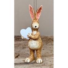 Rabbit - standing heart ornament