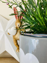 Pot hanging rabbit with heart