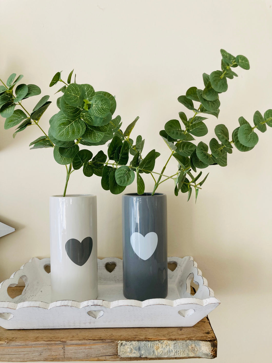 Heart Vase - White