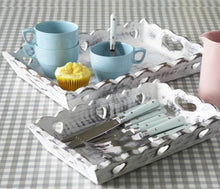 Trays - White scalloped edge with heart detailing