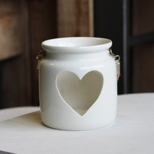 Heart ceramic candle holder