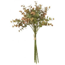 Artificial burnt orange eucalyptus spray