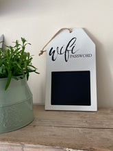 WiFi password chalkboard sign