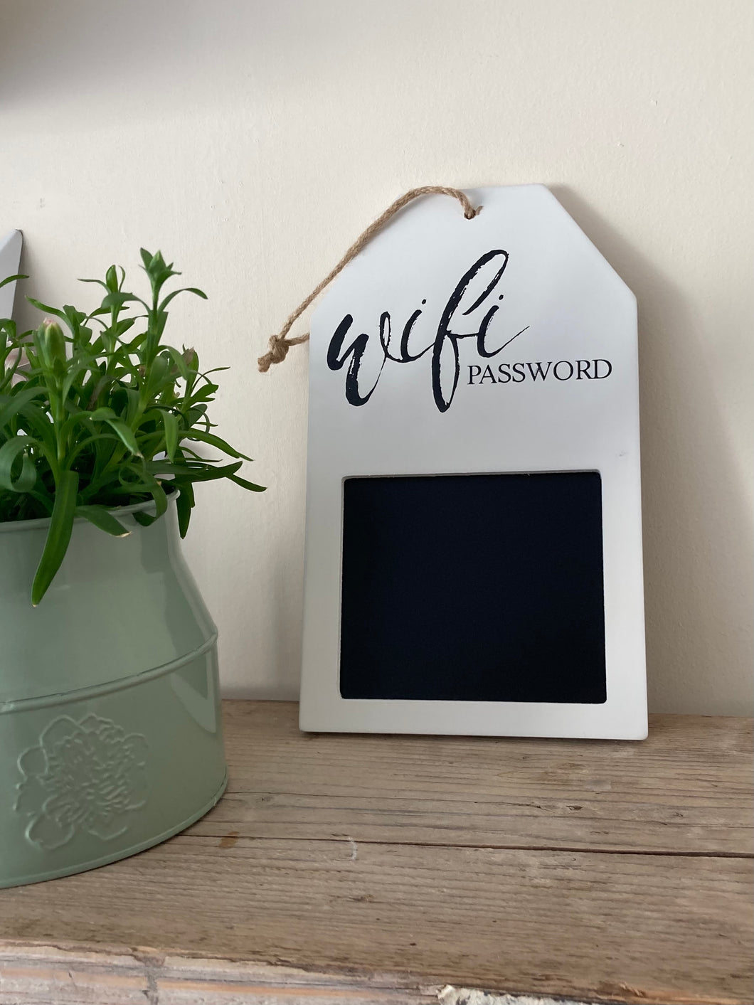WiFi password chalkboard sign