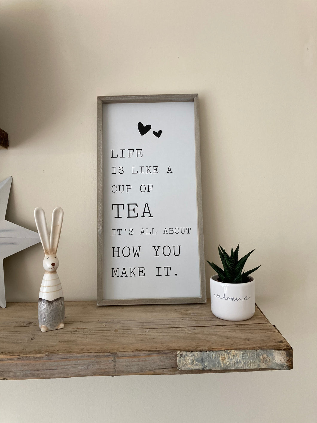 Plaque frame - life is like a cup of tea …