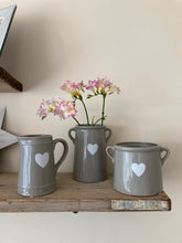 Heart pot with handles - Grey