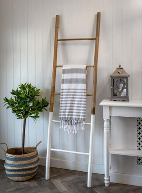 Bamboo and white ladder