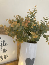 Artificial burnt orange eucalyptus spray