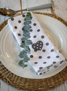 Polka dot - set of 4 napkins