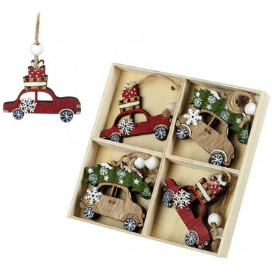 Hanging car decoration - set of 8