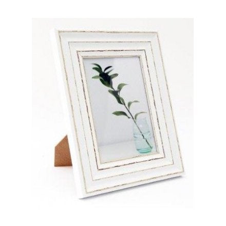 White shabby chic picture frame