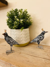Wooden carved crowned bird