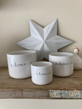 Trio of Ceramic ‘Home’ Planters