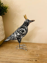 Wooden carved crowned bird